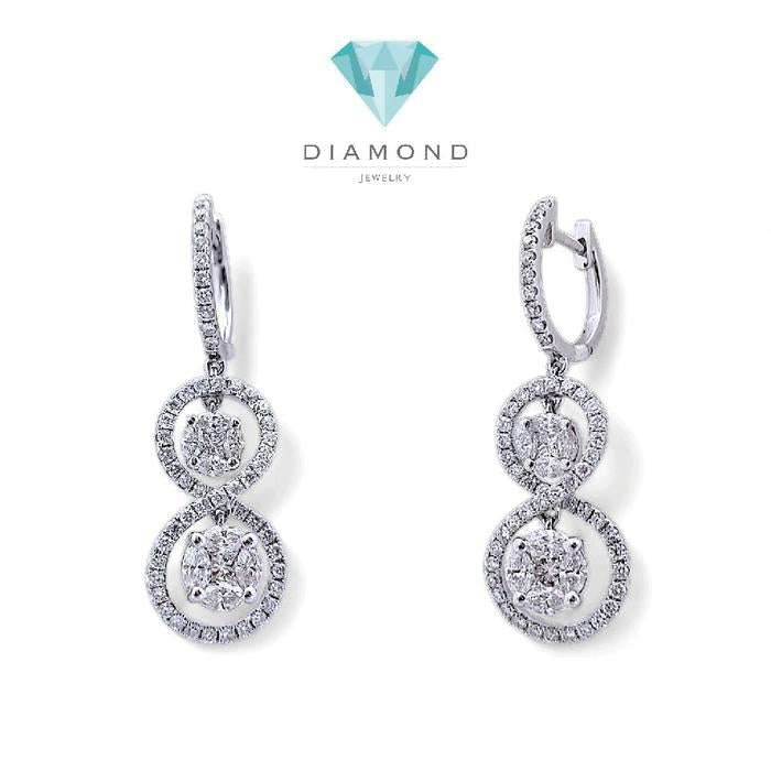 Infinty Diamond Earring 18K / Diamond Jewelry