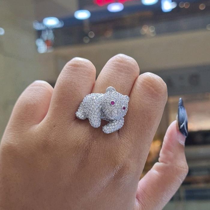 Bear Gold Ring 18K / Cincin Emas Bear 18K / 51CMSWP12-HT