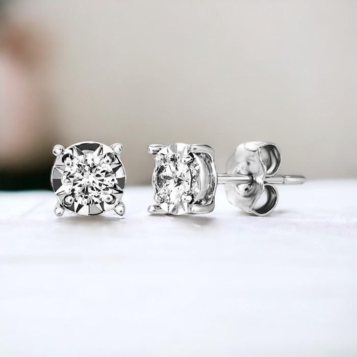 Esperanza illusion diamond earring 18 k Diamond Jewelry