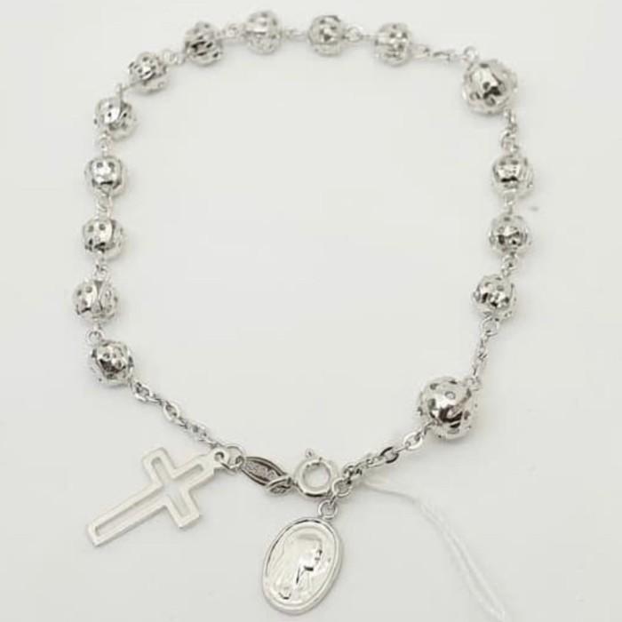 Rosario Necklace/Bracelet White Gold 750K Emas Putih-Diamond Jewelry-1KMS15LSNEW/1GMS6LSNEW-HT