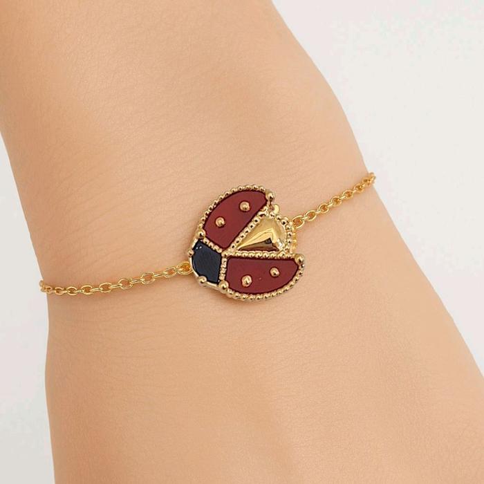 Ladybug Open Wings Bracelet 18K / Gelanv Ladybug Sayap Terbuka 18K / Diamond Jewelry 411GBD5RY-HT