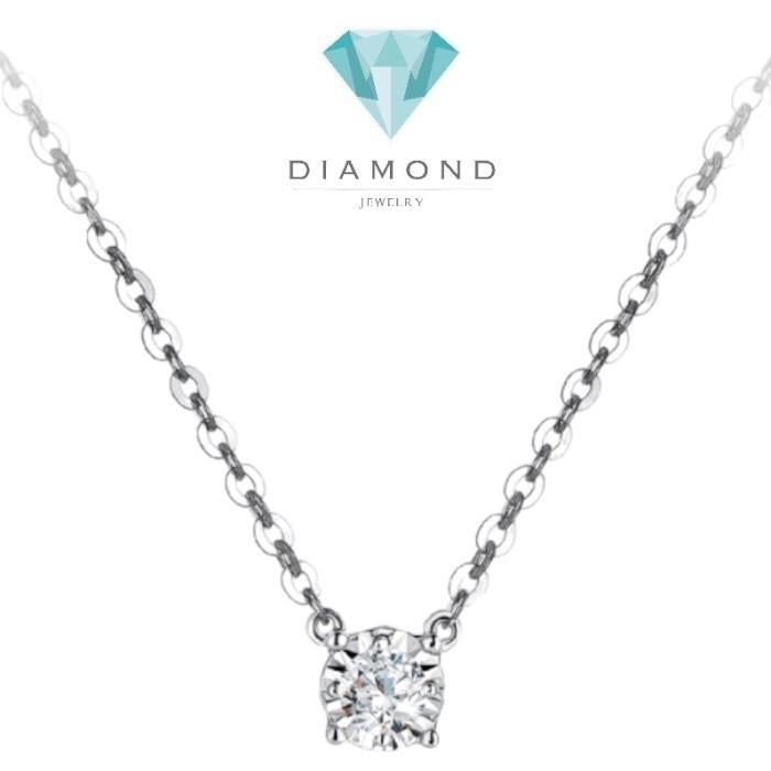 Solitaire Aurora Diamond Necklace 18K-Diamond Jewelry-13KB650LS-HT