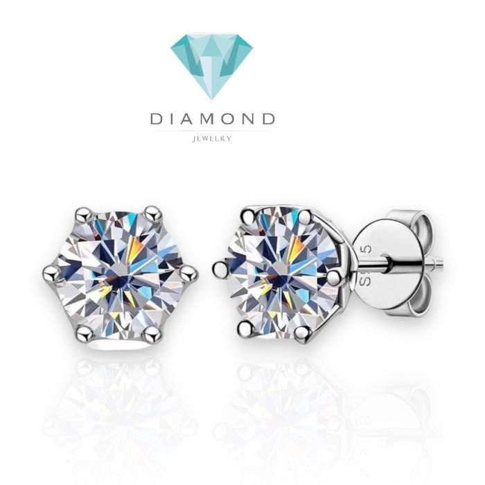 Solitaire 1CT Diamond Earring 18K LABGROWN IGI-Elsy Jewelry-1ALGLS-800ls