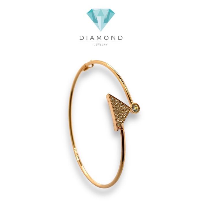 Gelang Emas Sirkon Model Segitiga / Gold Bracelet  750K-413GMS629LS-HT