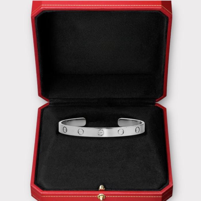 Love bangle open cuff 18k gold-Diamond Jewelry