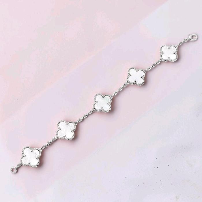 Clover Alhambra Mop 5 flowers Bracelet  18K / Gelang Mop 5 bunga 18K / Diamond Jewelry / PB24957