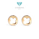 Clover Stud Rosegold Earring 18K / Anting Clover Rosegold 18K / Diamond Jewelry 397ABD390RY - HT