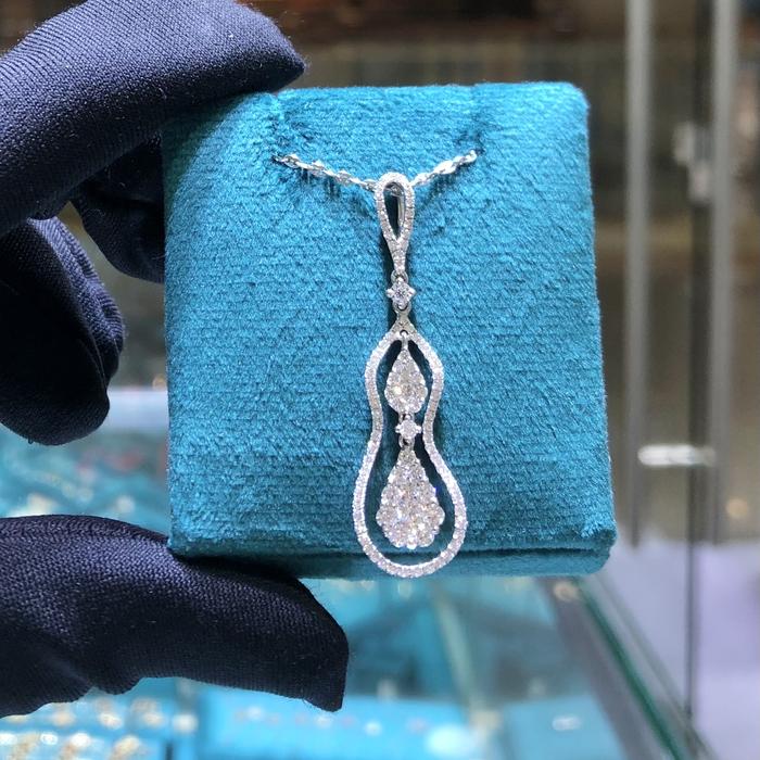 Kalung Berlian Panjang 18K