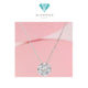 Round Diamond Necklace 18 K White gold with necklace