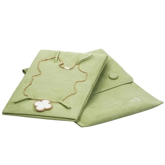 Mop clover vc large necklace 18k rose gold-Diamond Jewelry