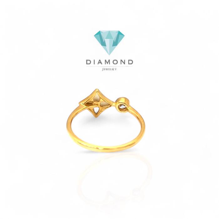 Cincin Emas 16K Mutiara Pearl  Diamond Jewelry-392CMS139LS-HT