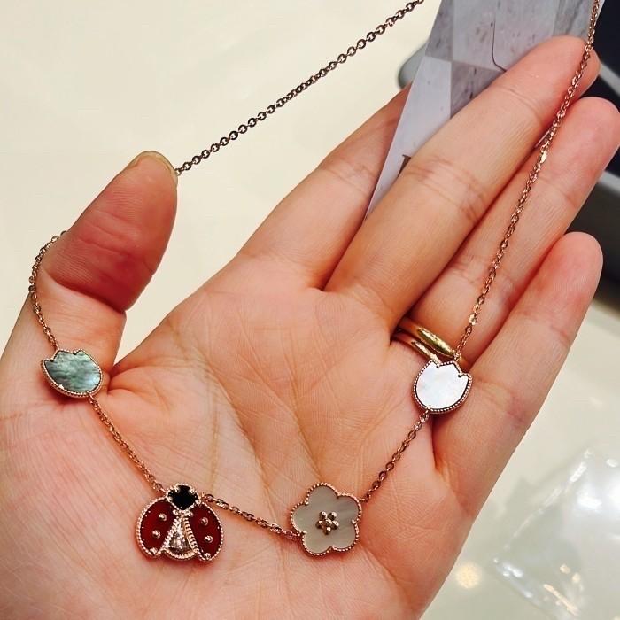 Lucky Spring VCA Bracelet/necklace 18gold Diamond Jewelry