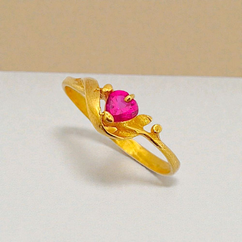 Pink Love Gold Ring 23K / Cincin Emas Love Pink 23K / 92CMSWP2