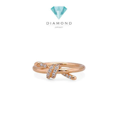 Knot Gold Ring 750K / Cincin Emas Knot 750K / Diamond Jewelry 413CMS163LS-HT