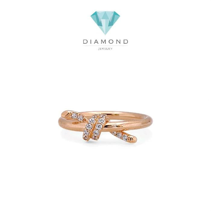 Knot Gold Ring 750K / Cincin Emas Knot 750K / Diamond Jewelry 413CMS163LS-HT