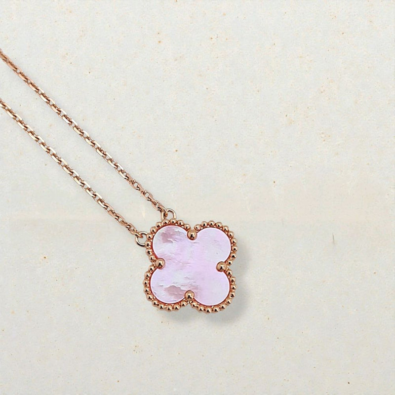 Pink Clover Vintage Necklace 18K / Kalung Pink Clover Vintage 18K / Diamond Jewelry - 145KBD62000AB