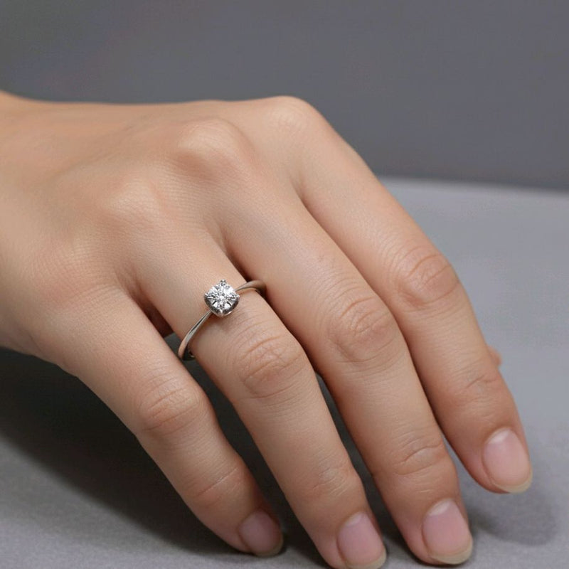 Solitaire Diamond Ring 18K / Cincin Diamond Solitaire 18K / Diamond Jewelry / 382CB170LS