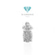 Liontin Berlian oval round/kalung berlian liontin oval flower-Diamond Jewelry 18k
