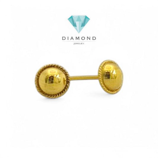 Anting Mas Small Bulat 23K-Diamond Jewelry