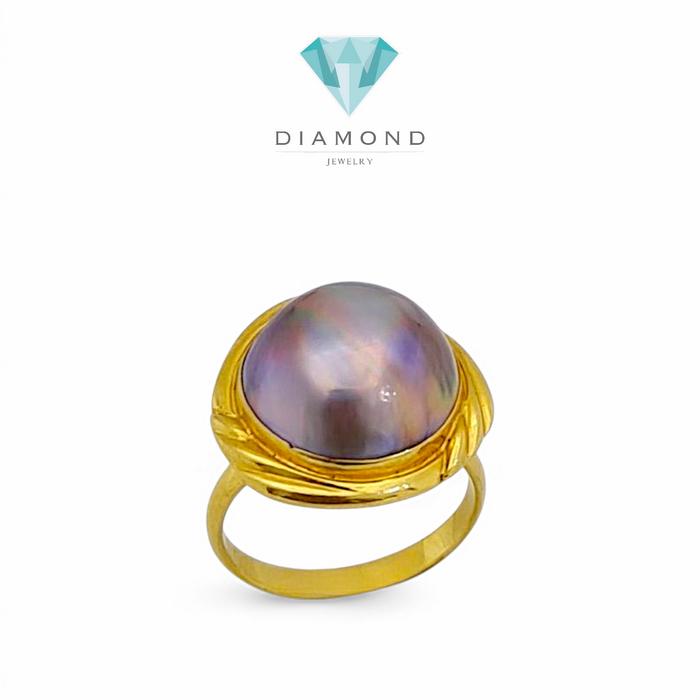 Black Blistar Pearl Ring 18K / Diamond Jewelry