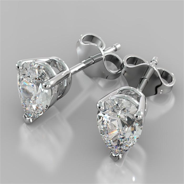 Pearshape Lab Grown Diamond Earring 3CT  18K- Elsy Jewelry