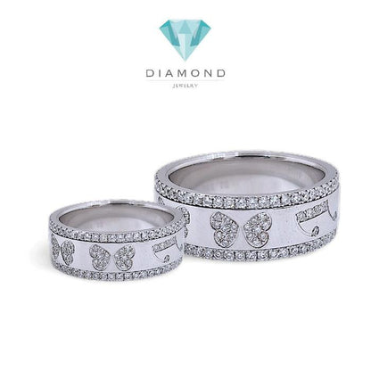 Butterfly Diamond Wedding Ring 18K / Cincin Nikah Kupu-kupu 18K / Diamond Jewelry 79CBGT25700WPLS - 80CBGT20700WPLS