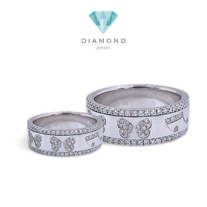 Butterfly Diamond Wedding Ring 18K / Cincin Nikah Kupu-kupu 18K / Diamond Jewelry 79CBGT25700WPLS - 80CBGT20700WPLS-HT