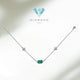 Green emerald diamond bracelet 18k- Diamond Jewelry