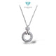 White Gold Circular Necklace 17K / Kalung Bundar Emas Putih 17K / Diamond Jewelry / 455KMS269LS