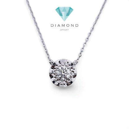 Liontin Solitaire Round Diamond 18K / Diamond Jewelry