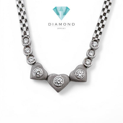 Diamond Heart Necklace 18K  koye / Diamond Jewelry