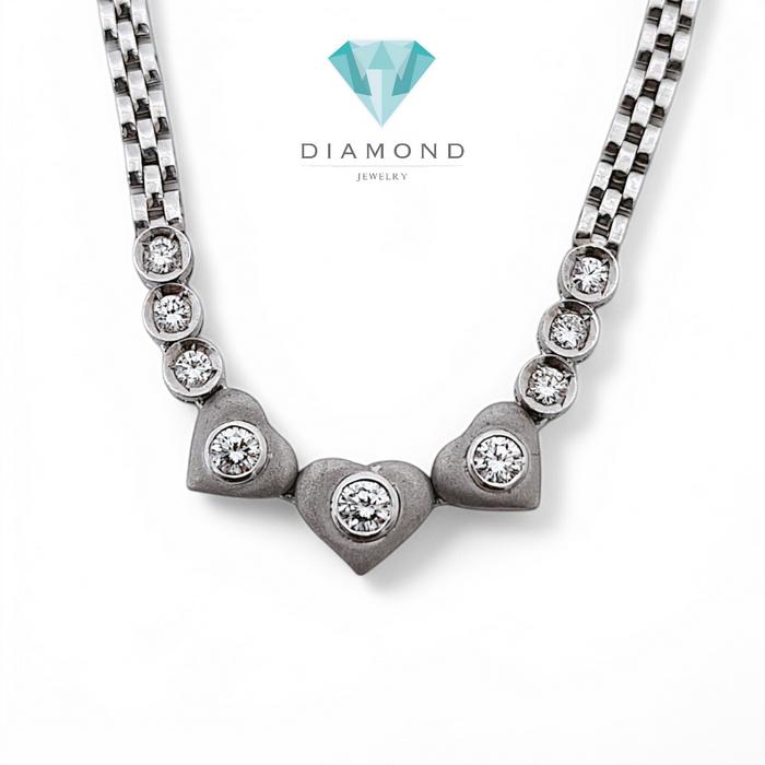 Diamond Heart Necklace 18K  koye / Diamond Jewelry
