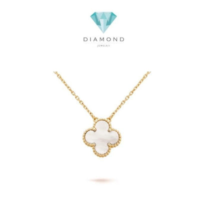 Kalung Vintage Clover MOP 18K Gold Diamond Jewelry-383KBD2000LS-HT