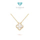 Kalung Vintage Clover MOP 18K Gold Diamond Jewelry-383KBD2000LS-HT