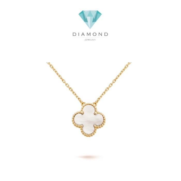 Kalung Vintage Clover MOP 18K Gold Diamond Jewelry-383KBD2000LS-HT