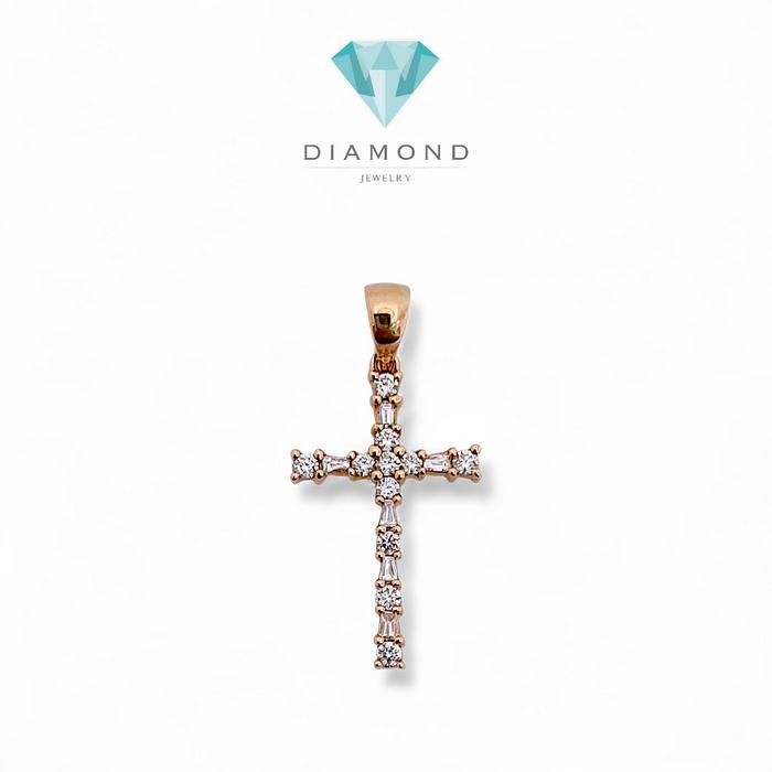 Liontin Cross Diamond pendant Dainty 18K / Diamond Jewelry