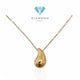 Kalung Mas Teardrop Rose Gold 700K-Diamond Jewelry-402KMS409LS-HT
