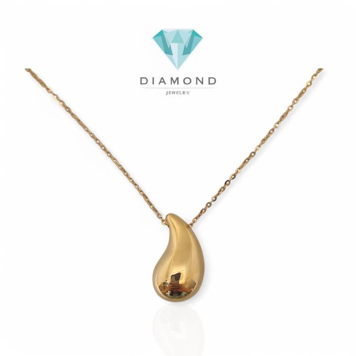 Kalung Mas Teardrop Rose Gold 700K-Diamond Jewelry-402KMS409LS-HT