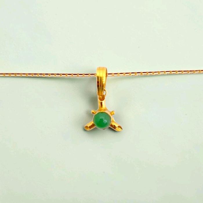Green Onyx Pendants 23K / Diamond Jewelry / 253LMSWP1