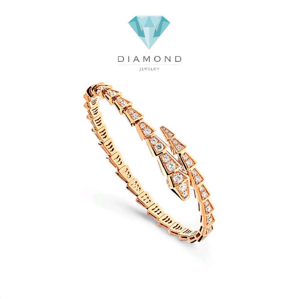 Ulo Serpenti Full Diamond / Gelang Berlian Ulo Serpenti / Diamond Jewelry / 123GBD455000AB