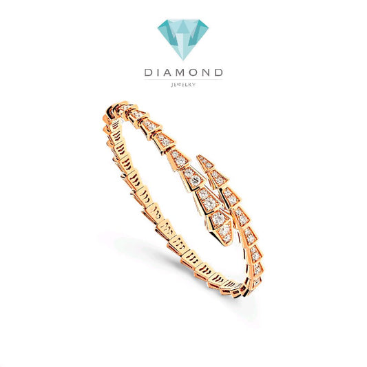 Ulo Serpenti Full Diamond / Gelang Berlian Ulo Serpenti / Diamond Jewelry / 123GBD455000AB
