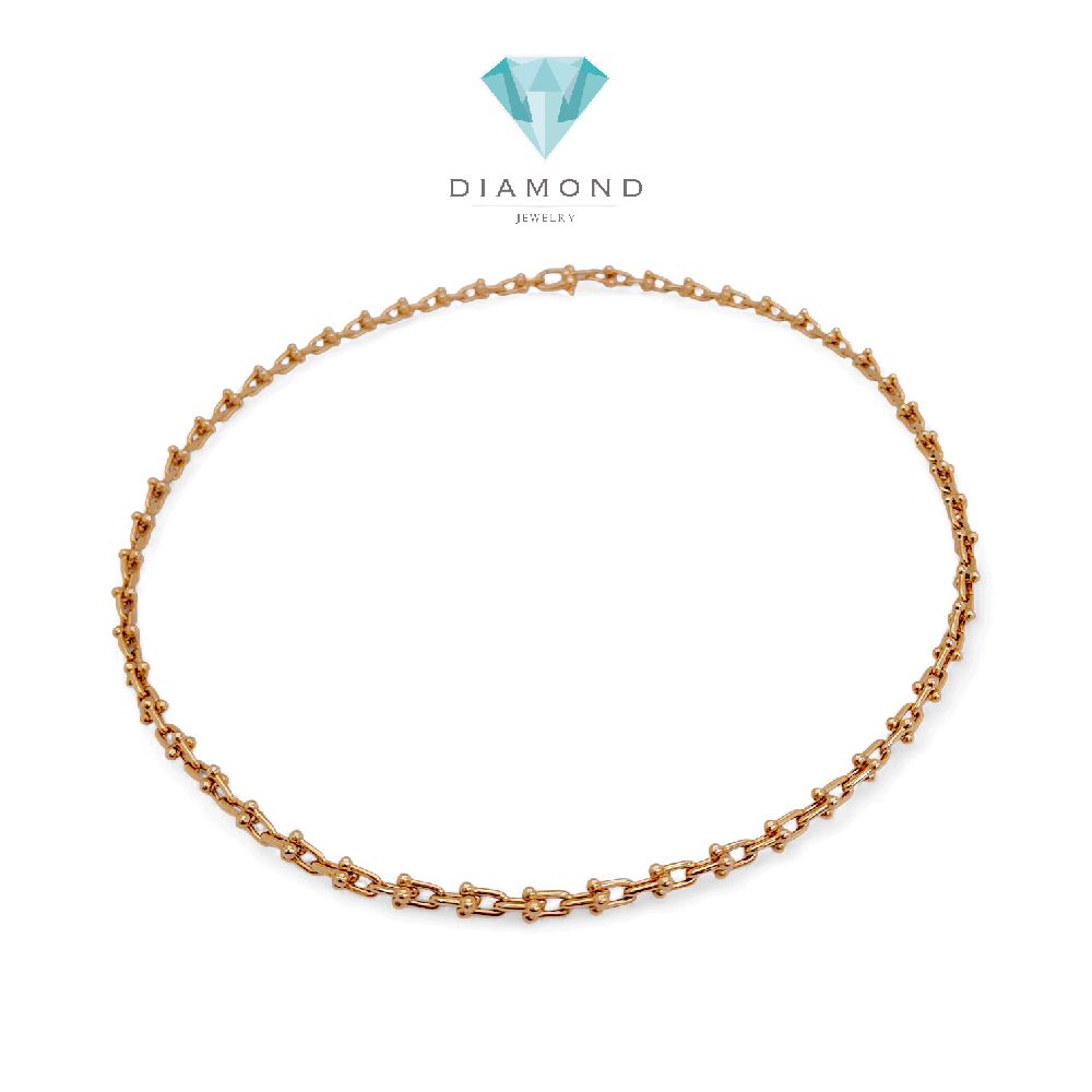 Hardware Small Necklace 18K / Kalung Rantai Kecil 18K / Diamond Jewelry 414KBD2298RY-HT