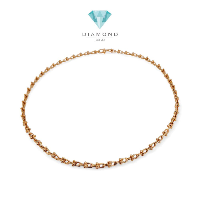 Hardware Small Necklace 18K / Kalung Rantai Kecil 18K / Diamond Jewelry 414KBD2298RY-HT