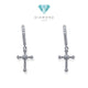 Hoop Cross Diamond Earring 18K / Anting Salib Berlian Hoop 18K / Diamond Jewelry - 101ABD56100AB