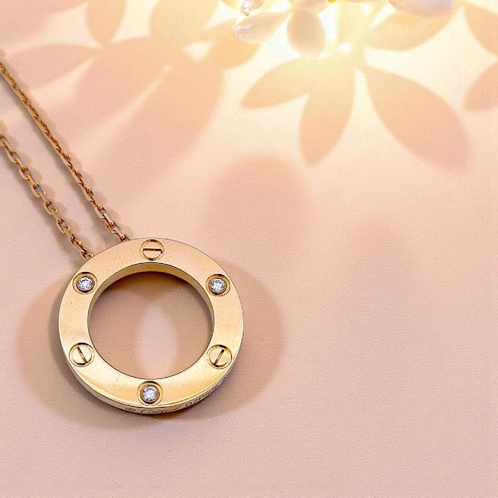 Love Diamond Necklace 18K / Kalung Love Berlian 18K / Diamond Jewelry 17KBD18000RB-HT