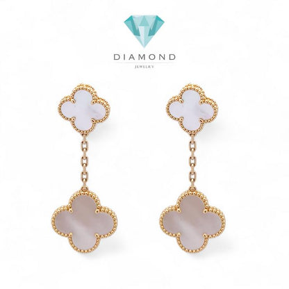 MOP Magic Alhambra Earrings / Diamond Jewelry