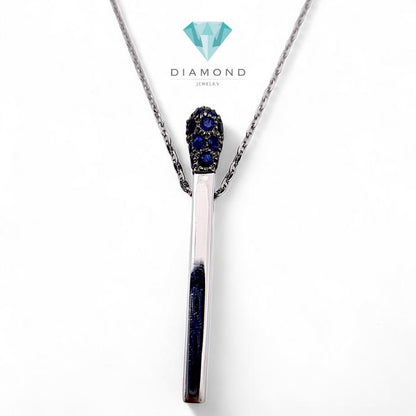 Matches Liontin Blue Sapphire 18K / Diamond Jewelry