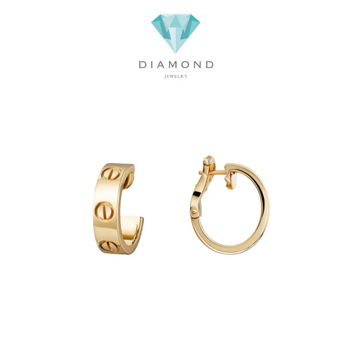 Love earring 18 K rose gold Diamond Jewelry