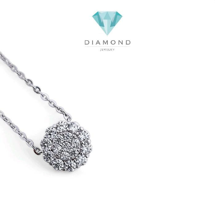 Flower Necklace / Diamond Jewelry 415KMS235LS
