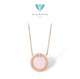 Pink opal round T bracelet diamond 18k -Diamond Jewelry